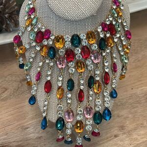 Dainty silver lightning bolt necklace